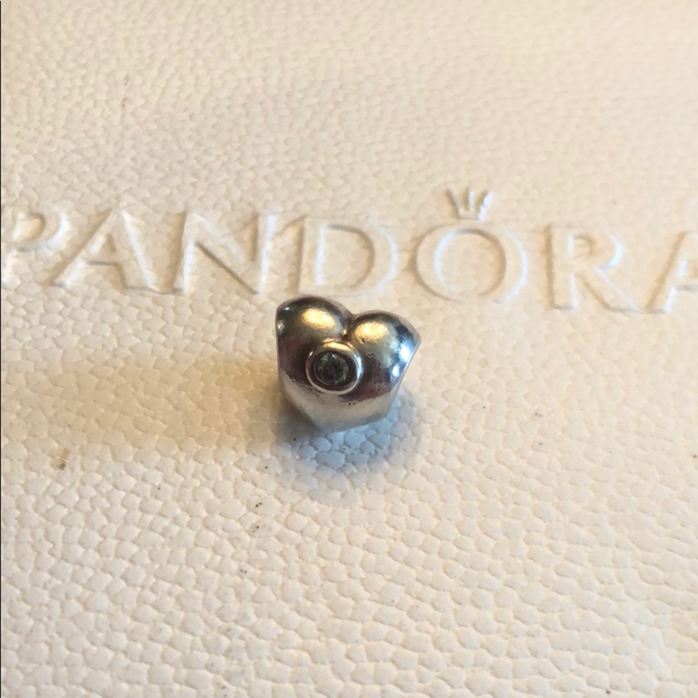 Authentic Pandora CZ Heart Charm